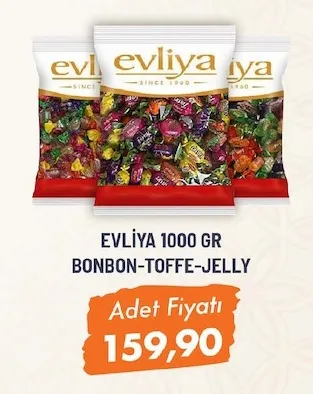 Evliya 1000 Gr Bonbon-Toffe-Jelly