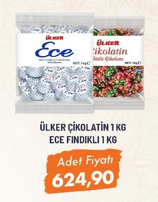 Ülker Çikolatin 1 Kg Ece Findikli 1 Kg