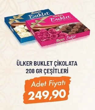 Ülker Buklet Çikolata 208 Gr Çeşitleri