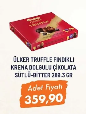 Ülker Truffle Fındikli Krema Dolgulu Çikolata Sütlü-Bitter 289.3 Gr