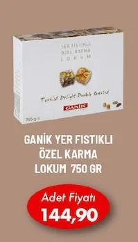 Ganik Yer Fıstıklı Özel Karma Lokum 750 Gr