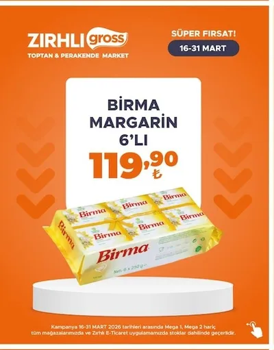 Birma Margarin 6'Li