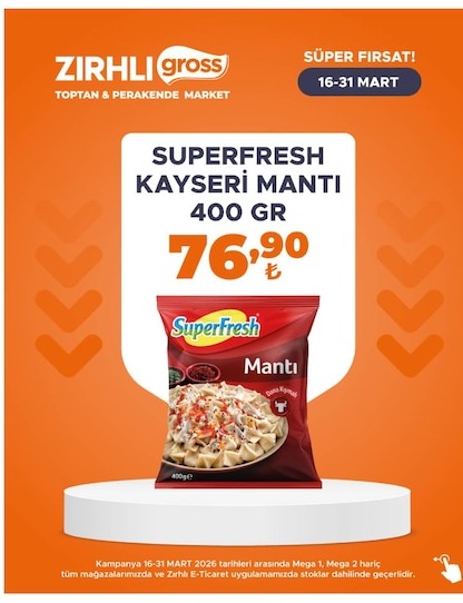 Superfresh Kayseri Manti 400 Gr
