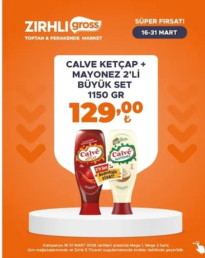 Calve Ketçap + Mayonez 2'Li Büyük Set 1150 Gr