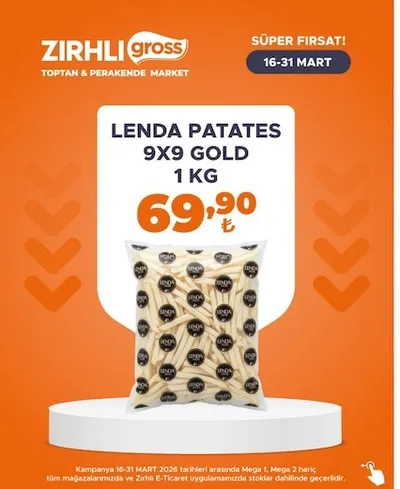 Lenda Patates 9X9 Gold 1 Kg