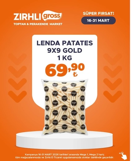 Lenda Patates 9X9 Gold 1 Kg