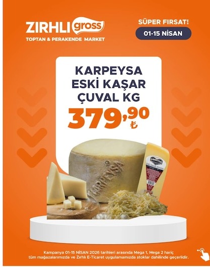 Karpeysa Eski Kaşar Çuval Kg