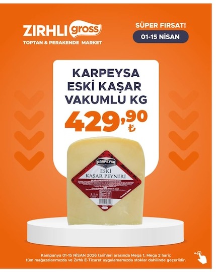 Karpeysa Eski Kaşar Vakumlu Kg