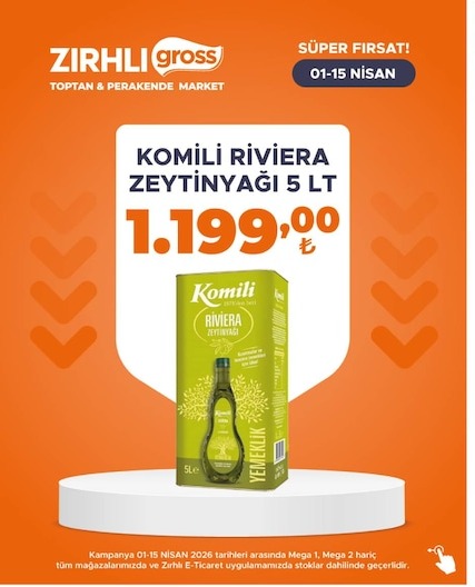Komili Riviera Zeytinyağı 5 Lt