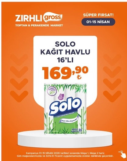 Solo Kağit Havlu 16'Li