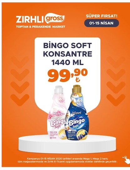 Bingo Soft Konsantre 1440 Ml