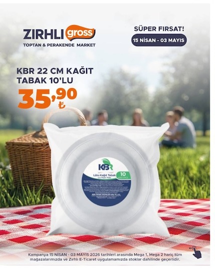 Kbr 22 Cm Kağit Tabak 10'Lu