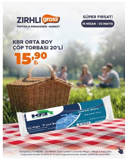 Kbr Orta Boy Çöp Torbasi 20'Li