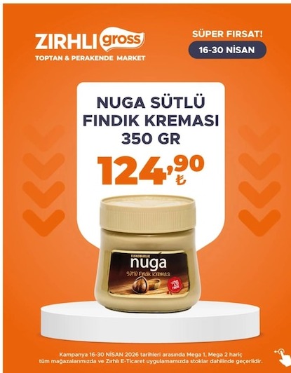 Nuga Sütlü Findik Kremasi 350 Gr