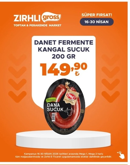 Danet Fermente Kangal Sucuk 200 Gr