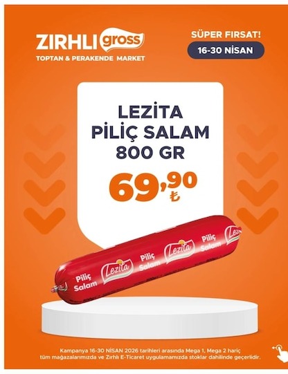 Lezita Piliç Salam 800 Gr