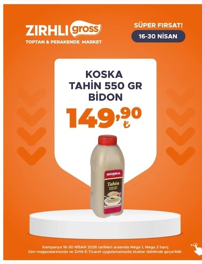 Koska Tahin 550 Gr Bidon