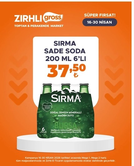 Sırma Sade Soda 200 Ml 6'Lı