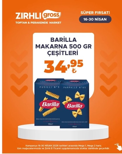 Barilla Makarna 500 Gr Çeşitleri