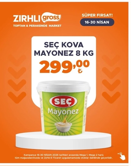 Seç Kova Mayonez 8 Kg