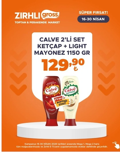 Calve 2'Li Set Ketçap + Light Mayonez 1150 Gr