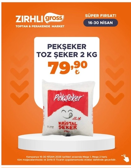 Pekşeker Toz Şeker 2 Kg