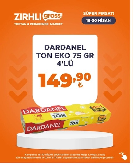 Dardanel Ton Eko 75 Gr 4'Lü