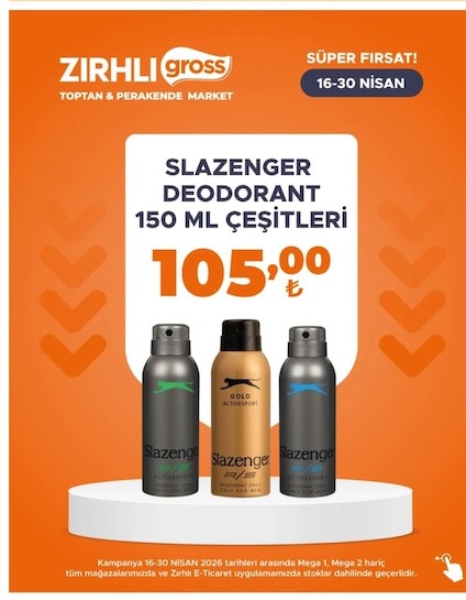 Slazenger Deodorant 150 Ml Çeşitleri