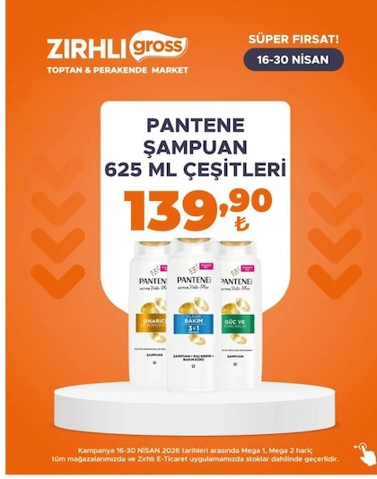 Pantene Şampuan 625 Ml Çeşitleri