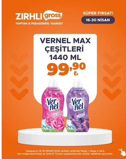Vernel Max Çeşitleri 1440 Ml