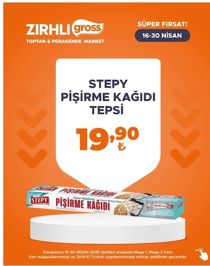 Stepy Pişirme Kağıdı Tepsi