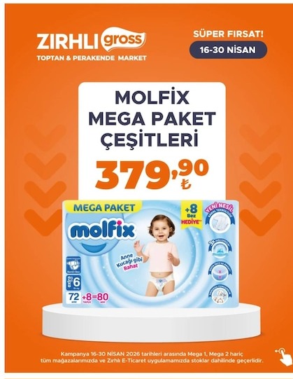 Molfix Mega Paket Çeşitleri