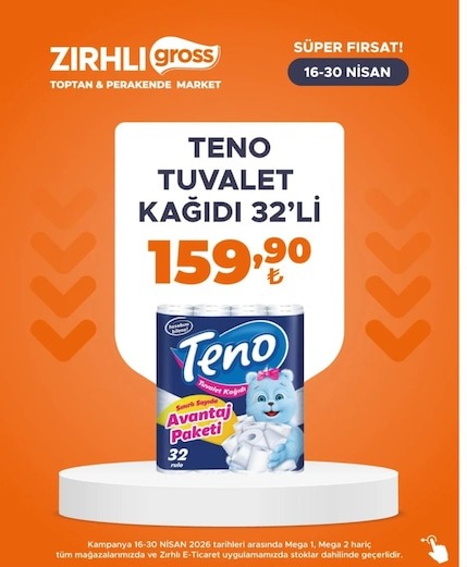 Teno Tuvalet Kağıdı 32'Li