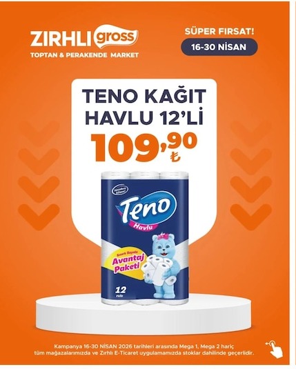 Teno Kağit Havlu 12'Li