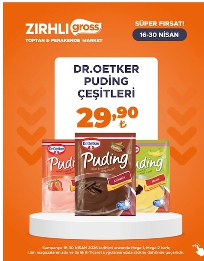 Dr. Oetker Puding Çeşitleri