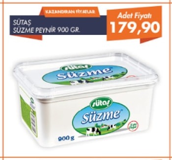 Sütaş Süzme Peynir 900 Gr.