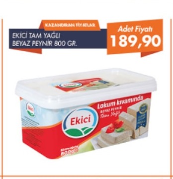 Ekici Tam Yağlı Beyaz Peynir 800 Gr.