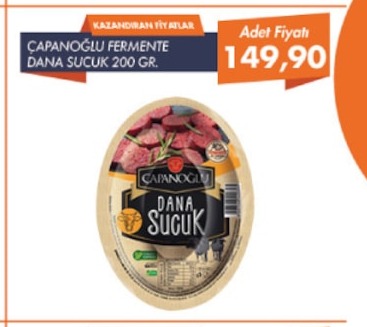 Çapanoğlu Fermente Dana Sucuk 200 Gr.