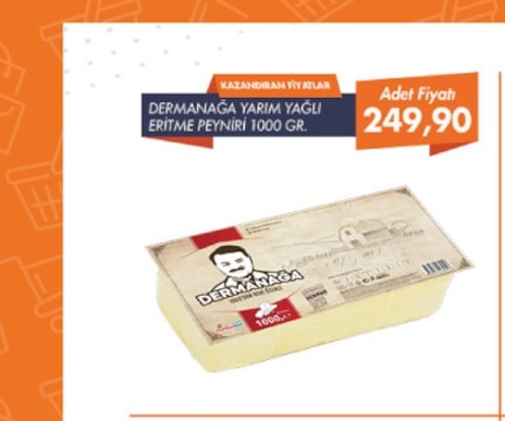 Dermanaga Yarim Yagli Eritme Peyniri 1000 Gr.