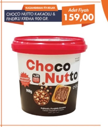 Choco Nutto Kakaolu & Fındıklı Krema 900 Gr