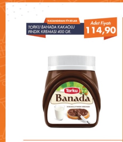 Torku Banada Ka-O-Lu Fındık Kreması 400 Gr.