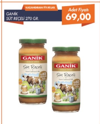 Ganik Sut Receli 270 Gr.