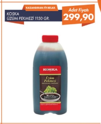 Koska Uzum Pekmezi 1150 Gr.