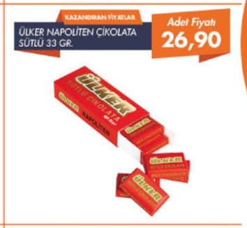 Ülker Napoliten Çikolata Sütlü 33 Gr.
