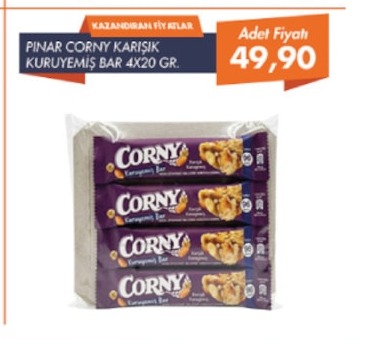Pınar Corny Karışık Kuruyemiş Bar 4X20 Gr.