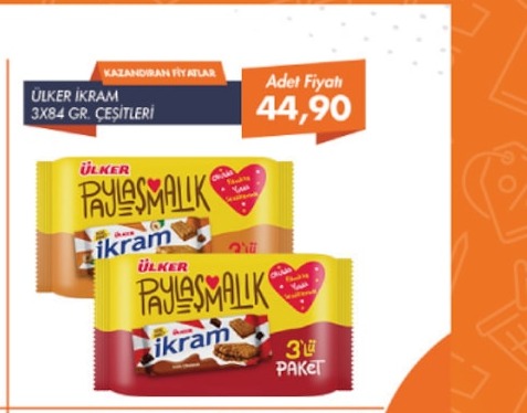 Ülker İkram 3X84 Gr Çeşitleri