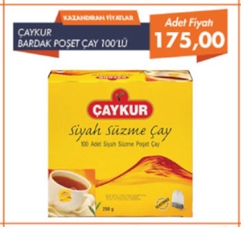 Çaykur Bardak Poşet Çay 100'Lü