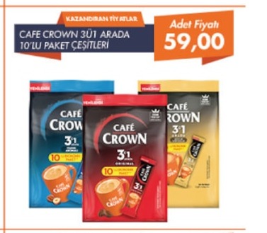 Cafe Crown 3'Ü 1 Arada 10'Lu Paket Çeşitleri