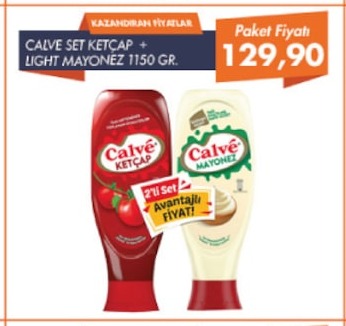 Calve Set Ketçap + Light Mayonez 1150 G R