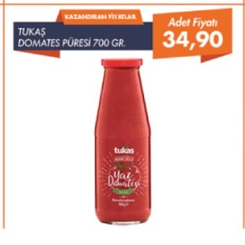Tukaş Domates Püresi 700 Gr